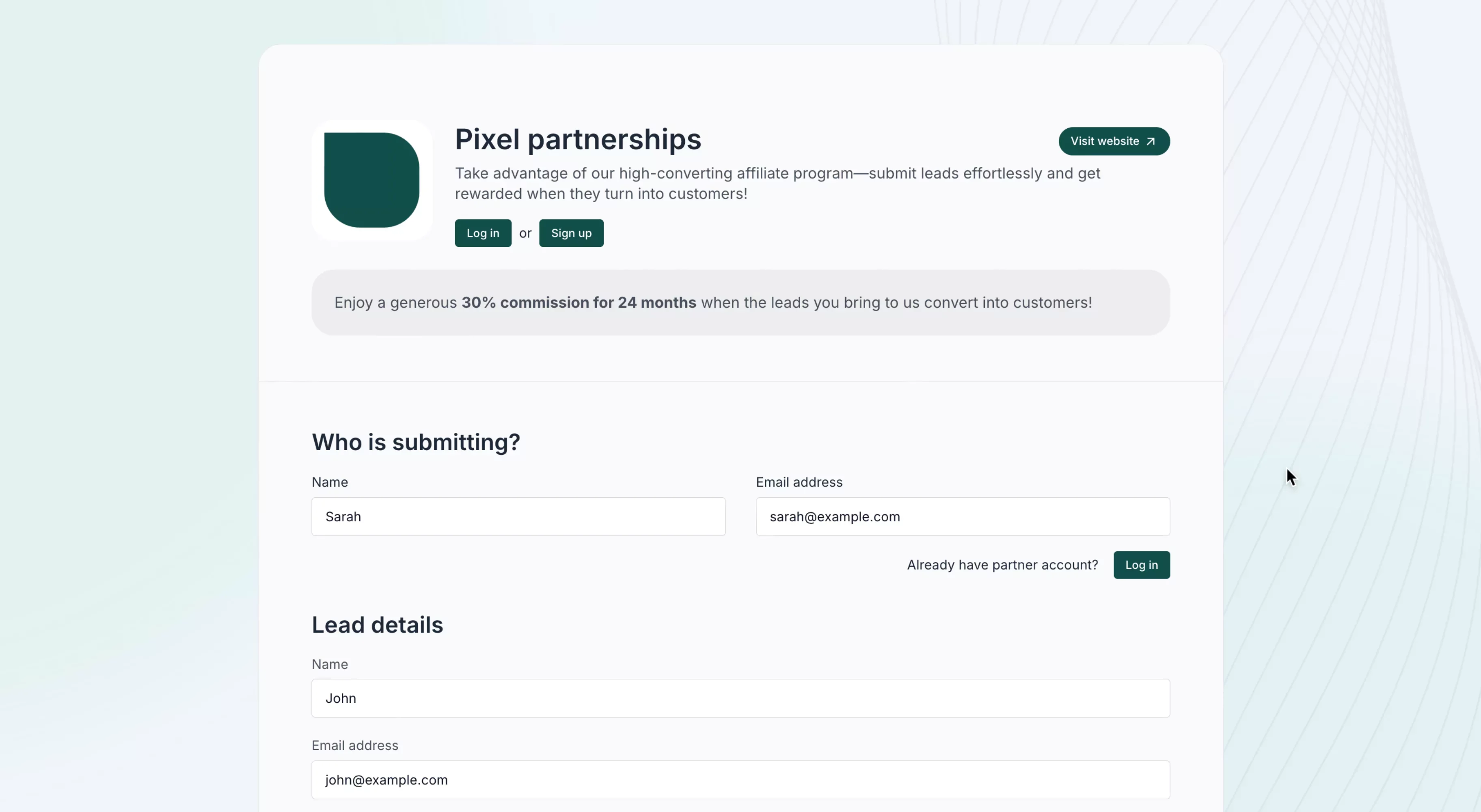 Improve Lead Management with Partnero’s Lead Submission Page | Partnero