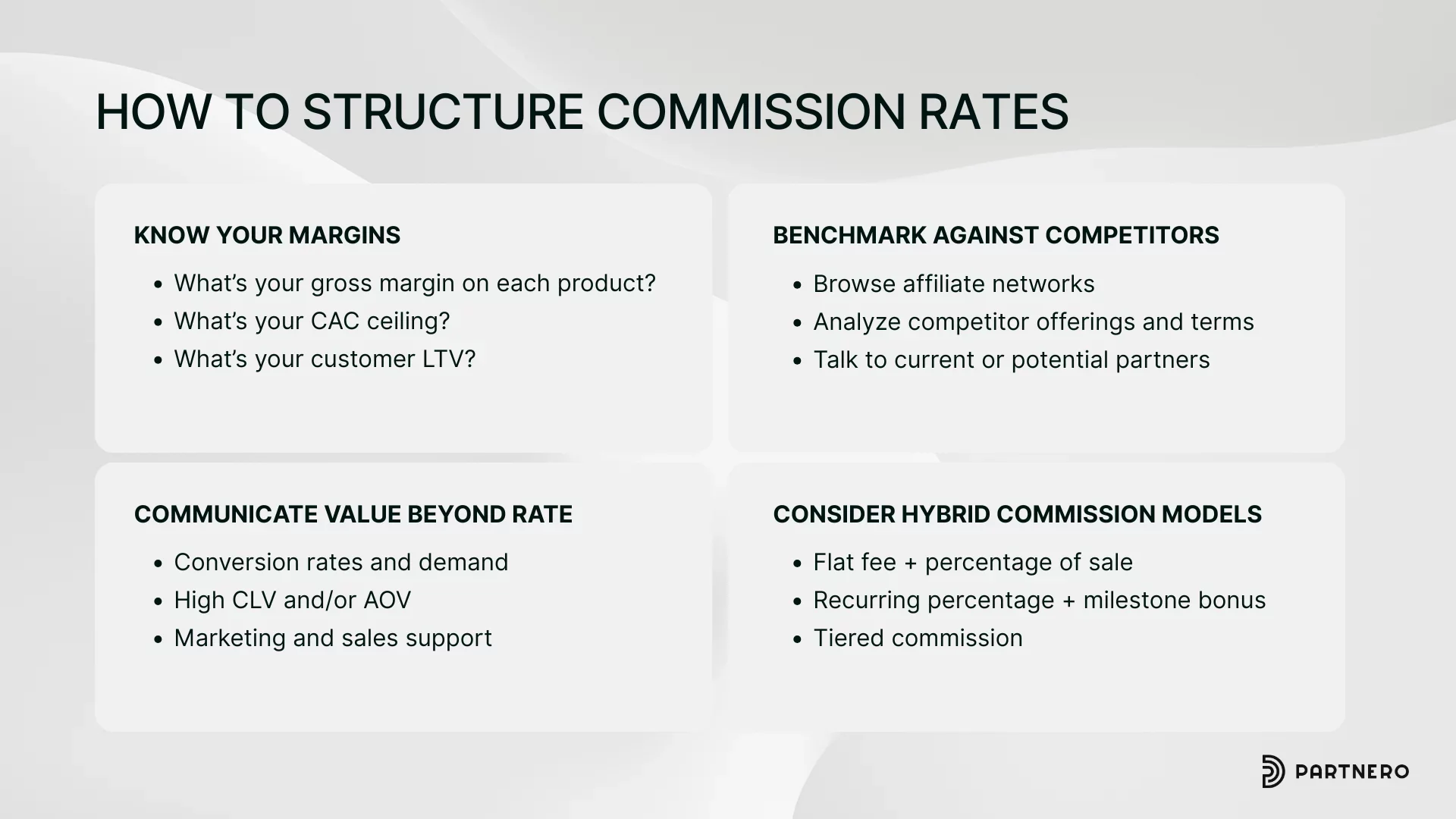 How to structure commission rates - 4 things to consider
