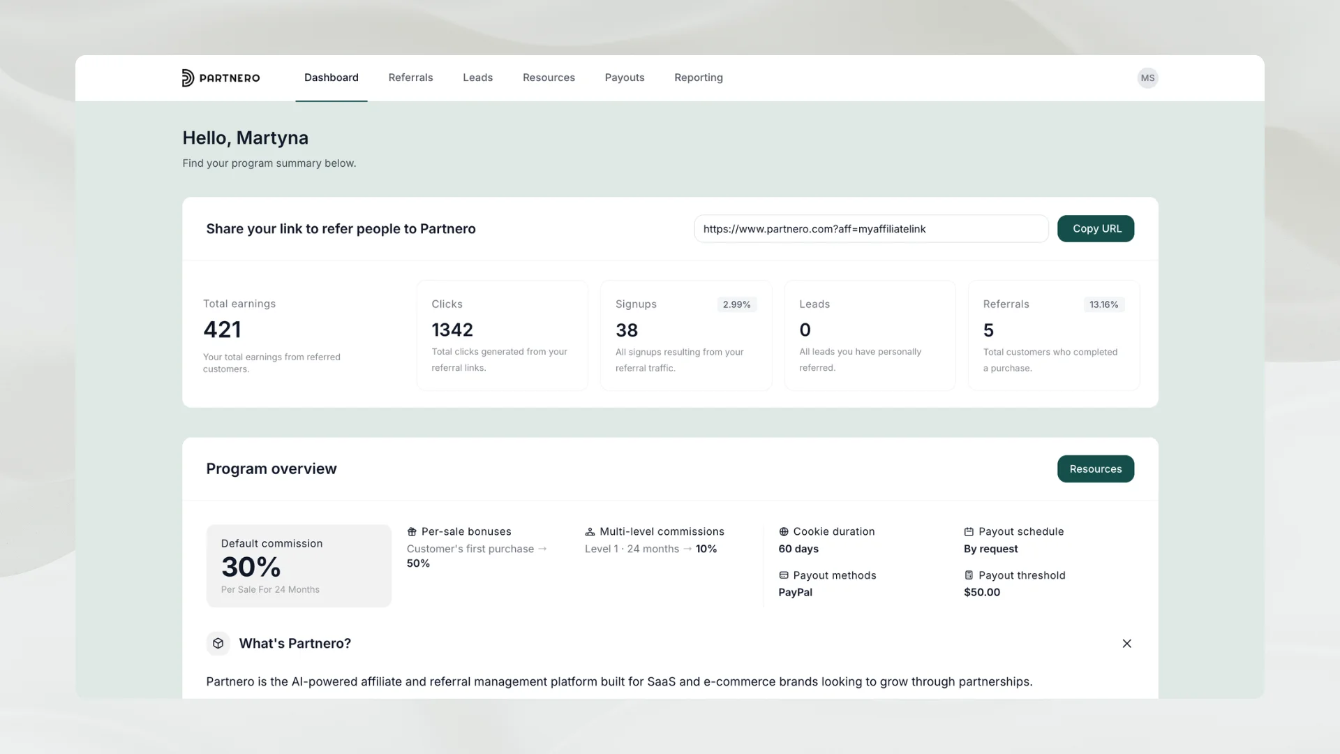partner portal dashboard