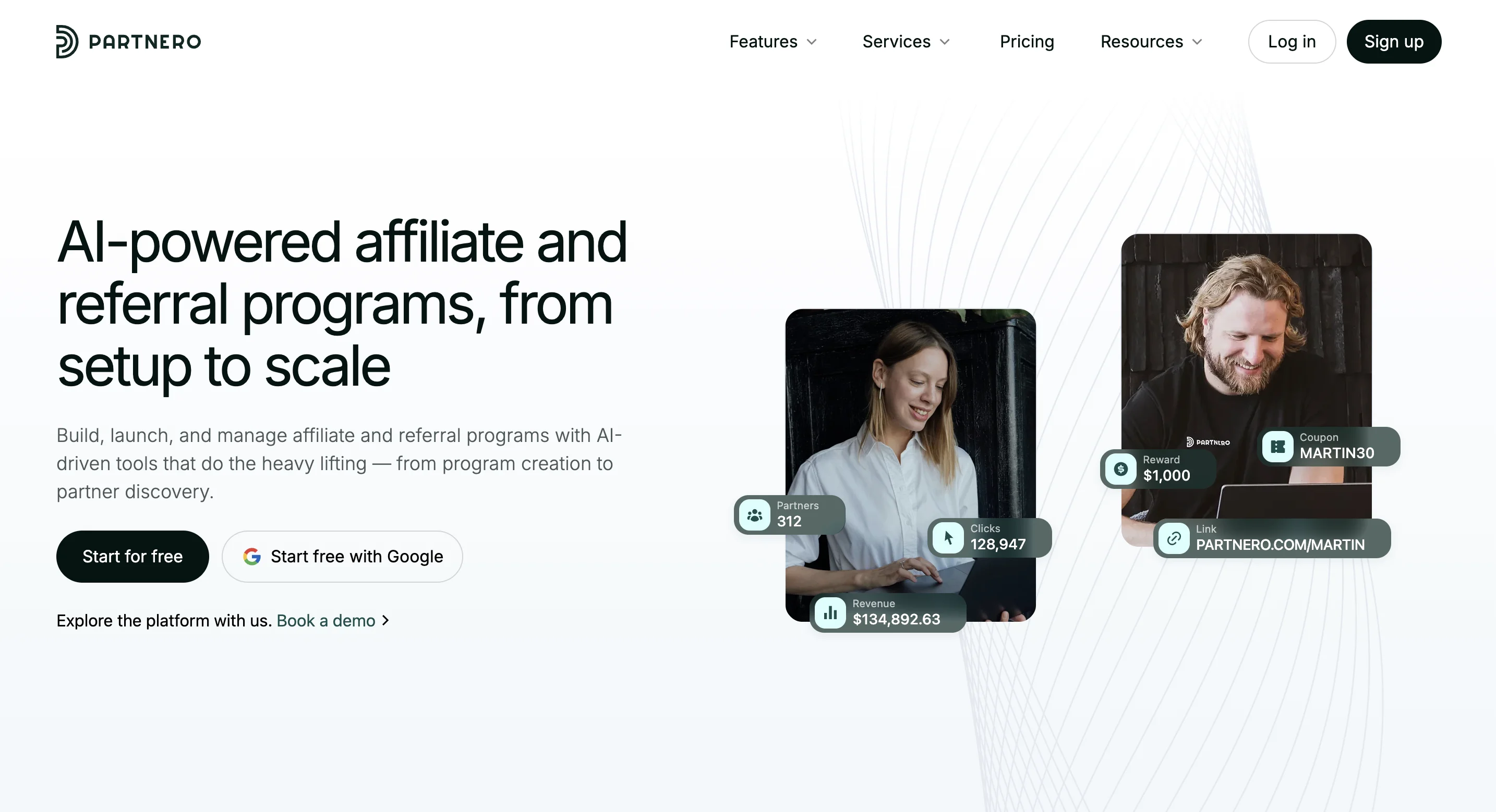 Partnero's homepage