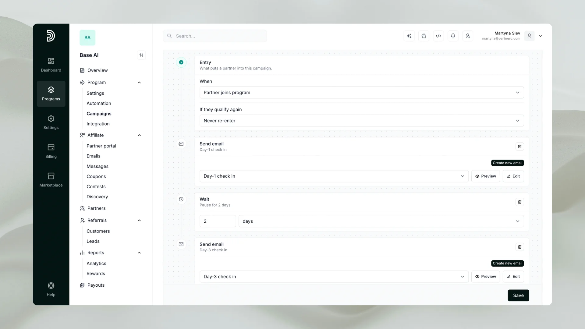 building campaign - select emails