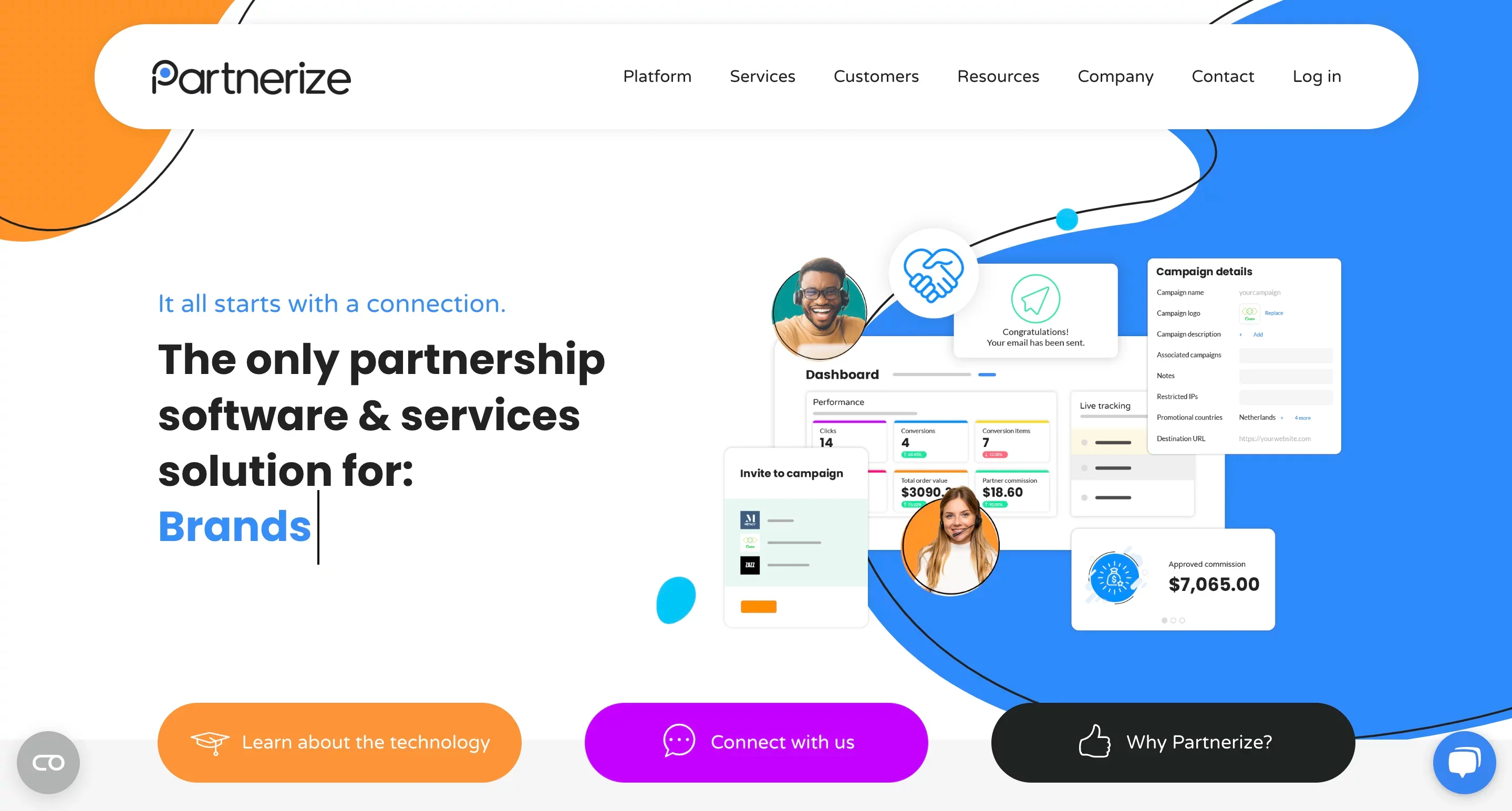 Partnerize’s homepage